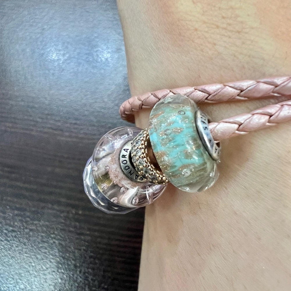 Pandora double cord bracelet (charms are not included) - Picture 5 of 6